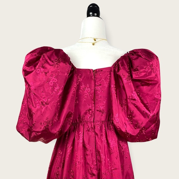 Vintage 80’s House of Nu-Mode Puff Jacquard Gown - Picture 4 of 16
